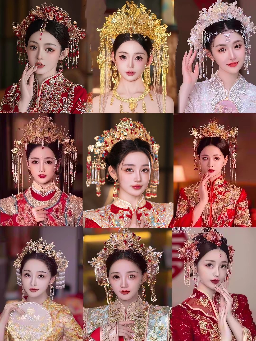 出租中式新娘头饰2026年新款龙凤褂凤冠古装婚礼宫廷秀禾服发饰
