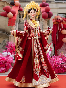 出租高端重工秀禾服新娘结婚2026中式汉服婚服凤冠霞奢华敬酒秋