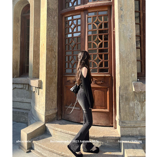 alwaysiris 媛鸢/ 好比例！拉腿神裤 2023aw高腰显瘦喇叭牛仔裤