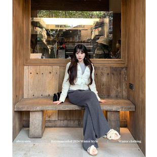 alwaysiris 媛鸢/2024aw 简约小众针织拼接可立领翻领轻薄羽绒服