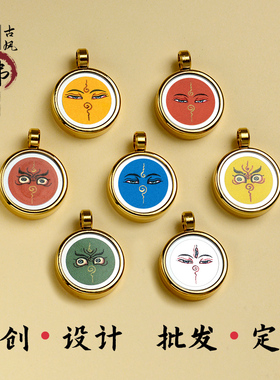 扎基拉姆唐卡吊坠唐卡画盒文殊药师支持定制图案