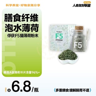 俘获F5猫薄荷粉末可食用猫草盆栽化毛球洁齿除口臭猫零食饮水喷雾