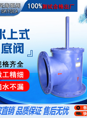 SSDF水上式底阀大口径焊接水泵止回阀水泵龙头碳钢不锈钢衬氟防腐