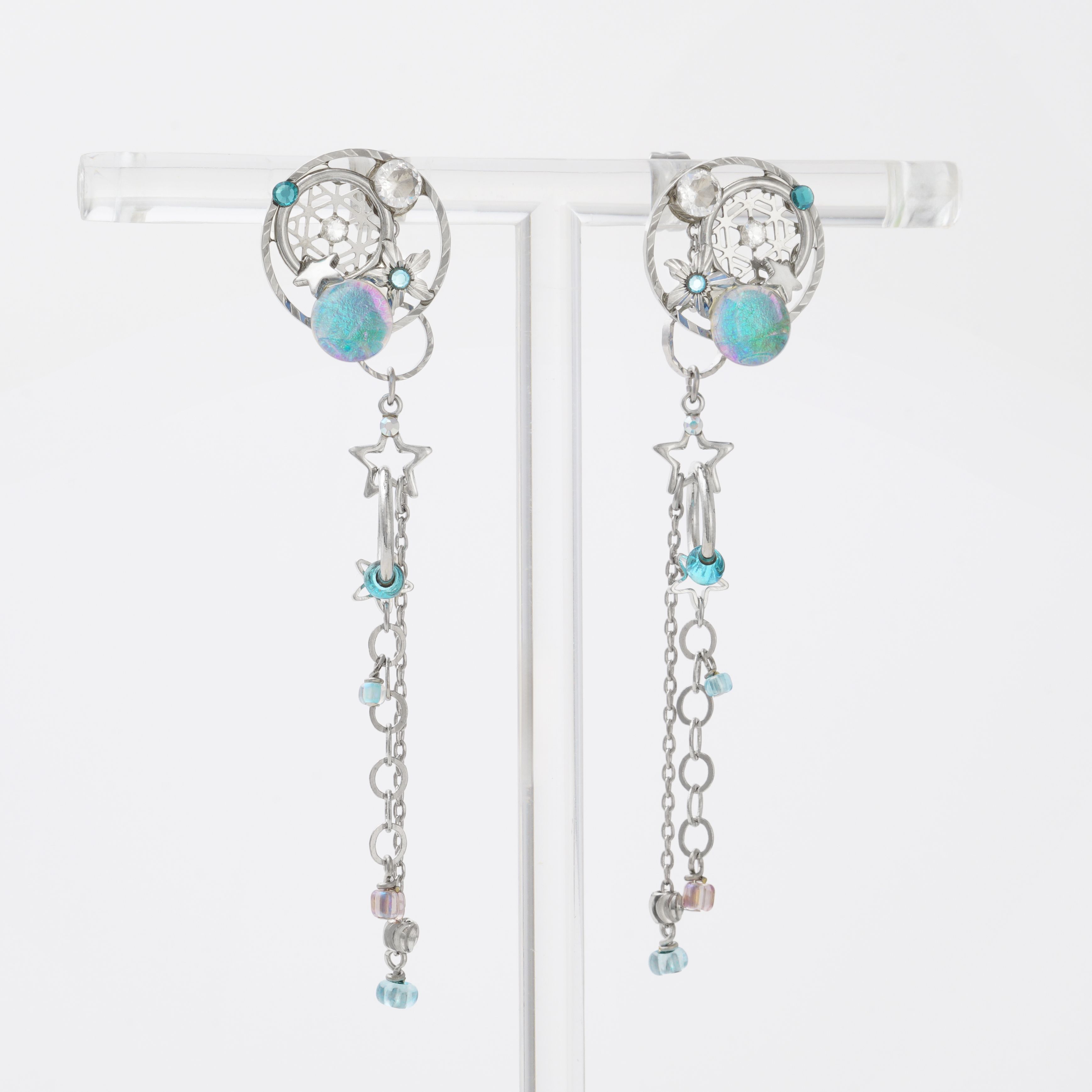 【耳针】「glacier」冬季新款 日本京都琉璃馆 手工原创耳针