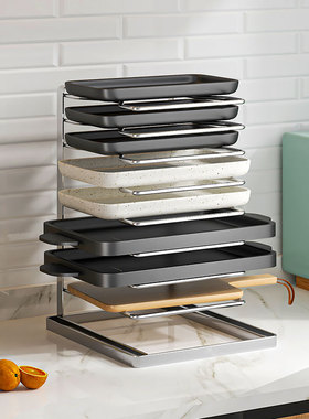 304不锈钢披萨烤盘收纳架晾盘架 比萨烤网架烘焙托盘冷却架置物架