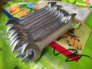 浇铸抛光螺纹钢扭矩扳手 镀锌双头延长杆扳手多功能工具 开口扳手