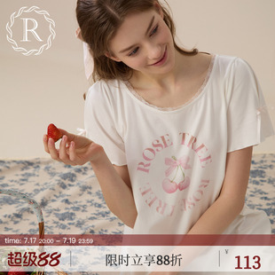 RoseTree可爱睡裙女款夏季短袖蕾丝甜美日系少女睡衣2026新款夏天