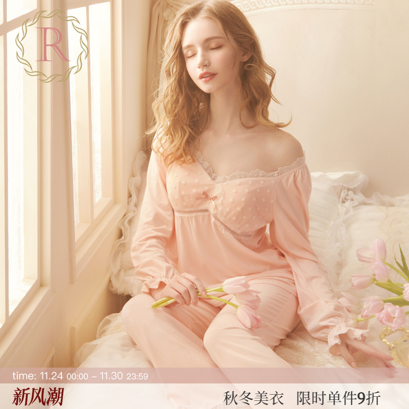 RoseTree公主睡衣女春秋长袖纯棉