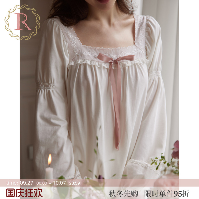 RoseTree复古宫廷风少女纯棉睡衣