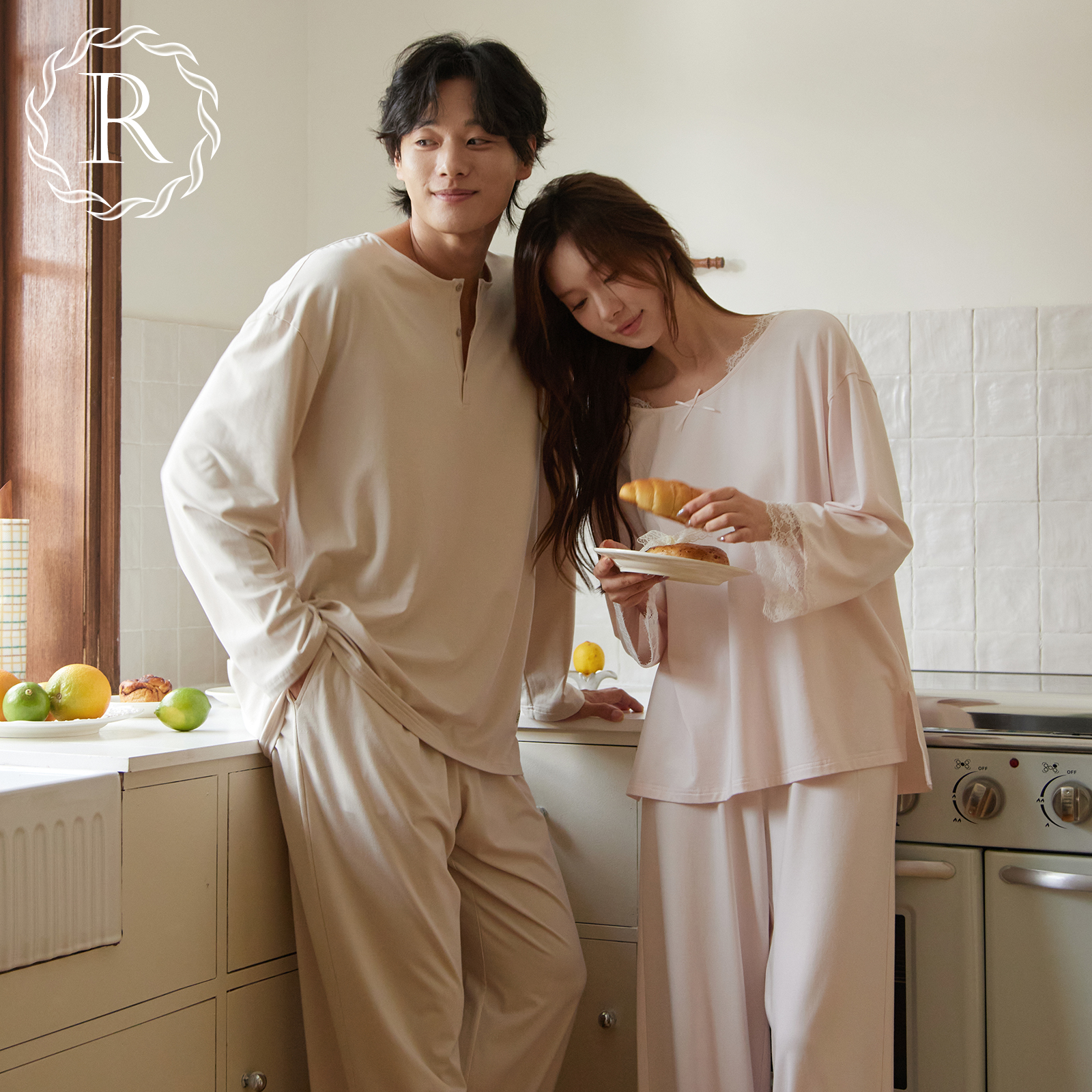 简约慵懒休闲情侣睡衣家居服