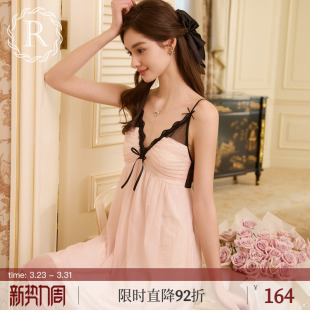 蕾丝纯欲风睡衣带胸垫夏天2025新款 RoseTree性感吊带睡裙女款 夏季