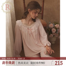 家居服套装 RoseTree宫廷风睡衣女款 蕾丝公主法式 长袖 带胸垫 春秋季