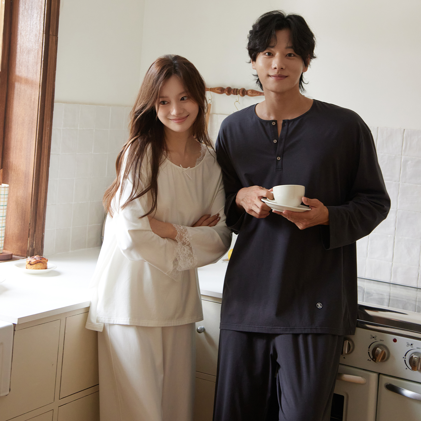 简约慵懒休闲情侣睡衣家居服