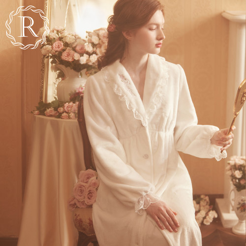 RoseTree女珊瑚绒睡袍加绒