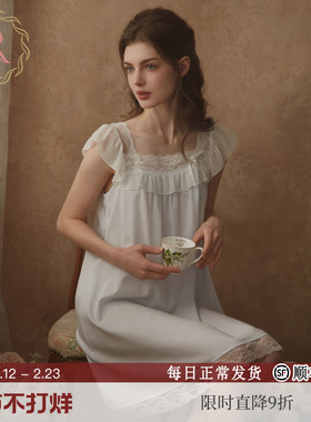 RoseTree吊带睡裙女夏季蕾丝甜美宫廷公主风独特绝美睡衣2026新款