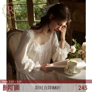 复古宫廷风绝美睡衣2026新款 RoseTree法式 长款 长袖 睡裙女春秋季