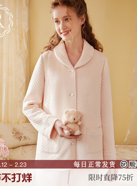 RoseTree孕妇睡衣春秋季加厚开襟月子服甜美家居服套装2025年新款