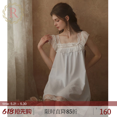 RoseTree复古宫廷甜美可爱短睡裙