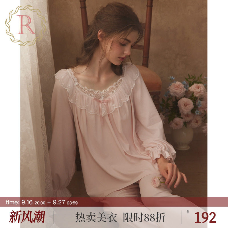 RoseTree宫廷风少女蕾丝长袖套装