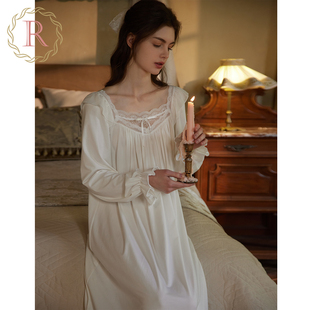 RoseTree蕾丝睡裙女士春秋季长袖长款公主风独特绝美睡衣2026新款
