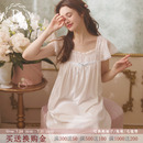夏季 RoseTree纯棉睡裙女款 蕾丝甜美少女复古宫廷公主风睡衣夏天