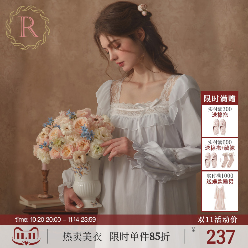 RoseTree法式宫廷古典柔美睡裙