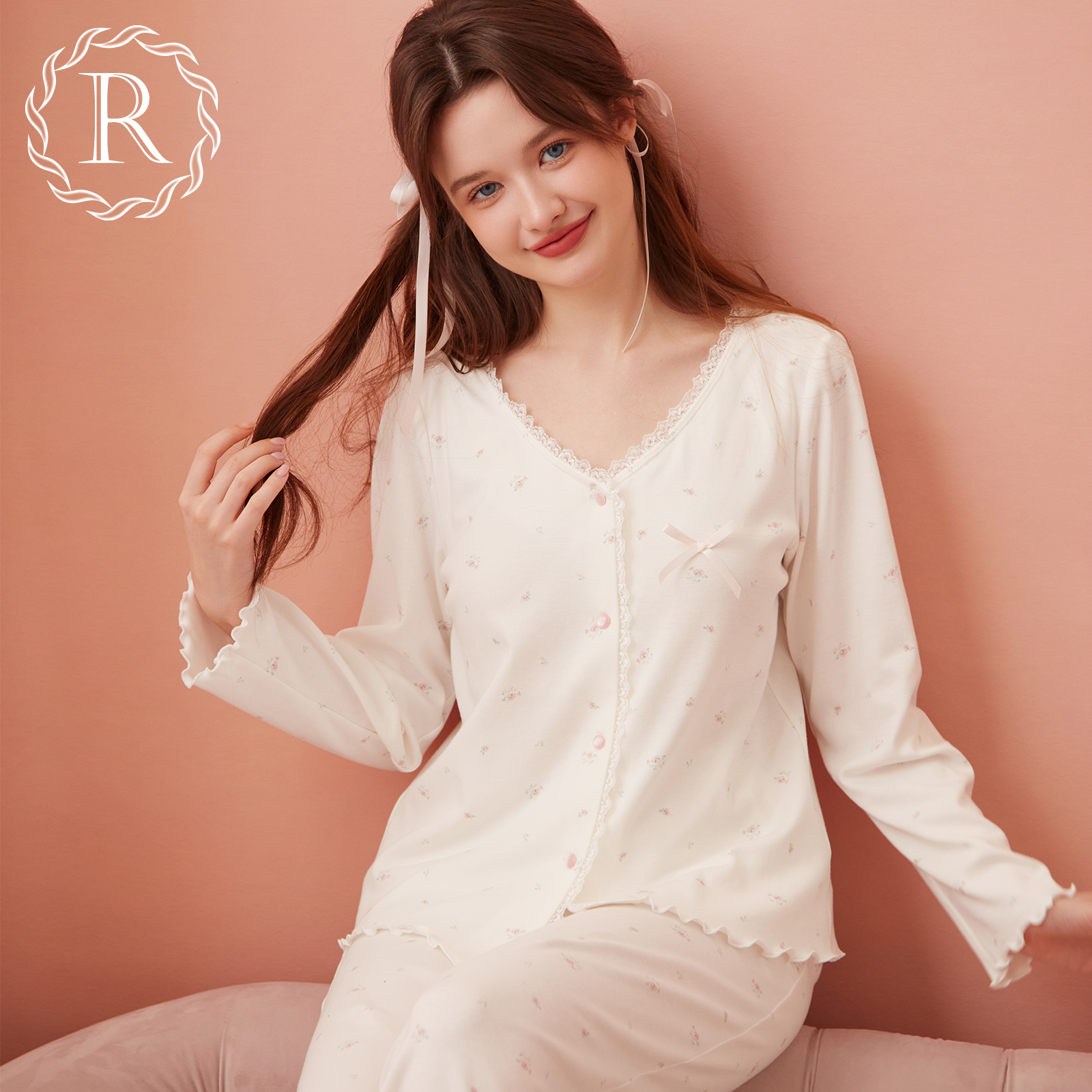 RoseTree甜美少女公主风棉莫长袖