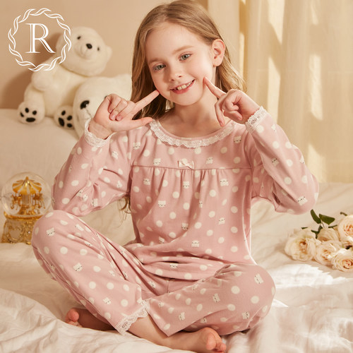 RoseTree儿童睡衣女童春秋纯棉
