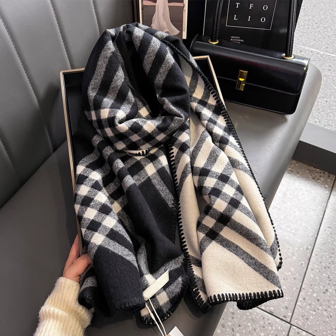 韩系全智贤明星同款围巾潮流格子