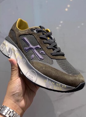 进口品牌男鞋2025秋冬新款透气时尚网面拼接反绒运动鞋百搭休闲鞋