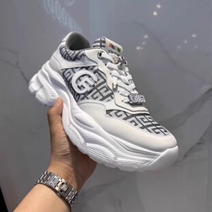 GF品牌男鞋2025春季时尚休闲鞋厚底增高运动鞋百搭舒适透气老爹鞋