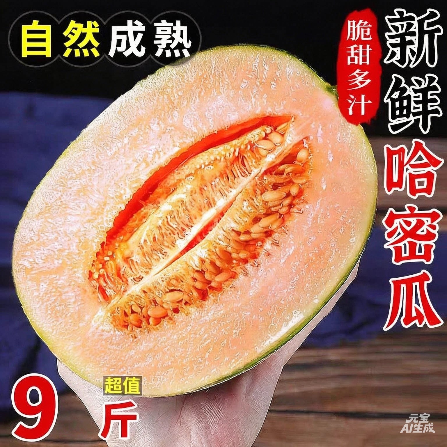 正宗哈密瓜脆甜9当季新鲜水果甜哈密瓜