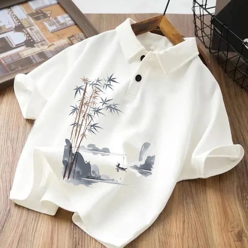 衫中国风男童中大童短袖OLO儿童