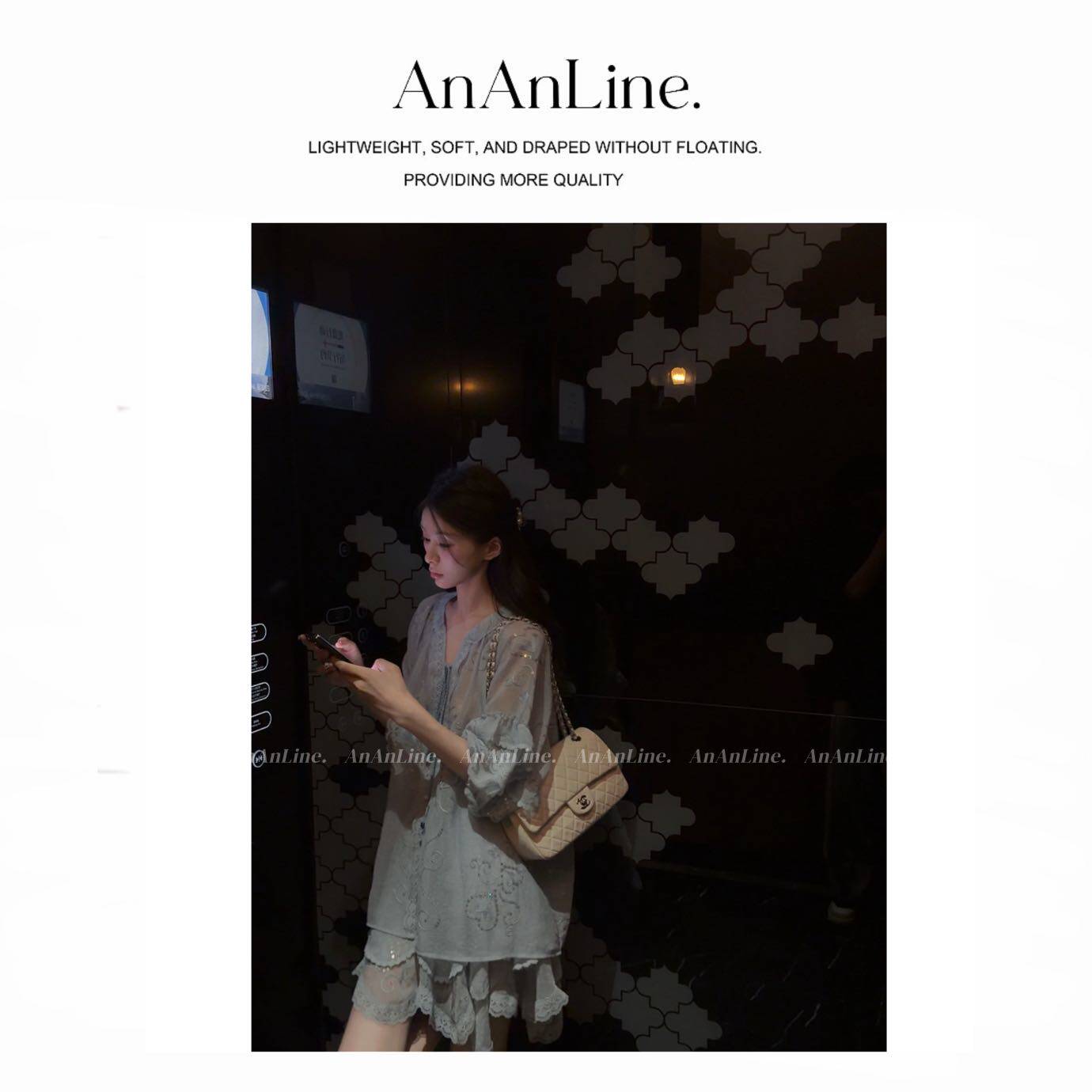 AnAnLine.【南山忆】绝美!!新中式原创设计定制裙裤三件套