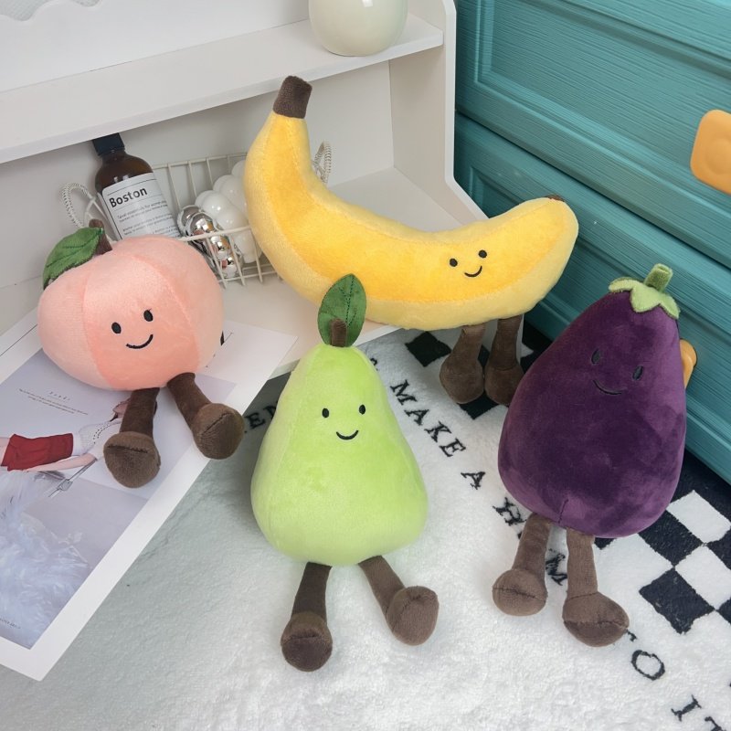 可爱水果仿真茄子香蕉毛绒玩具