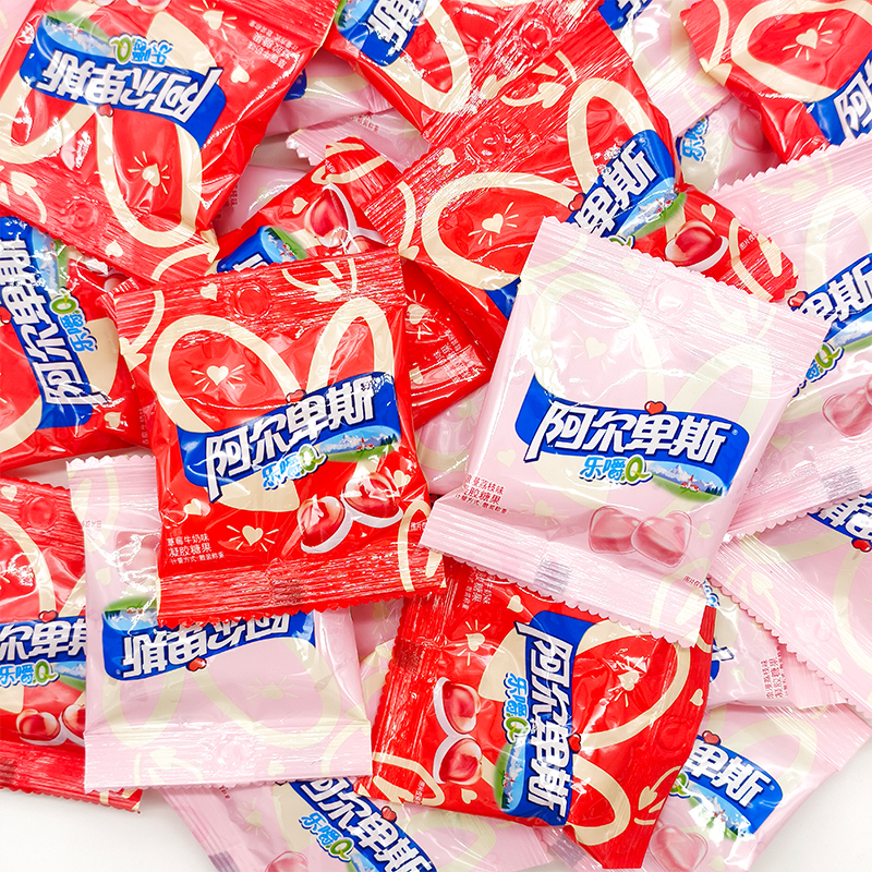 阿尔卑斯乐嚼Q爱心软糖喜糖零食