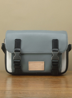 FimaChun进口牛皮剑桥包 英伦轻奢原创小众设计潮真皮单肩斜挎包