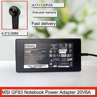Suitable for MSI GF63 notebook power adapter 20V6A 4.5*3.0MM