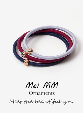 韩版细发绳女橡皮筋简约黑色小头绳网红 可爱ins手链两用学生复古