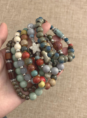 江西景德镇手链夏日民族风陶瓷手串学生闺蜜礼物复古国风手工