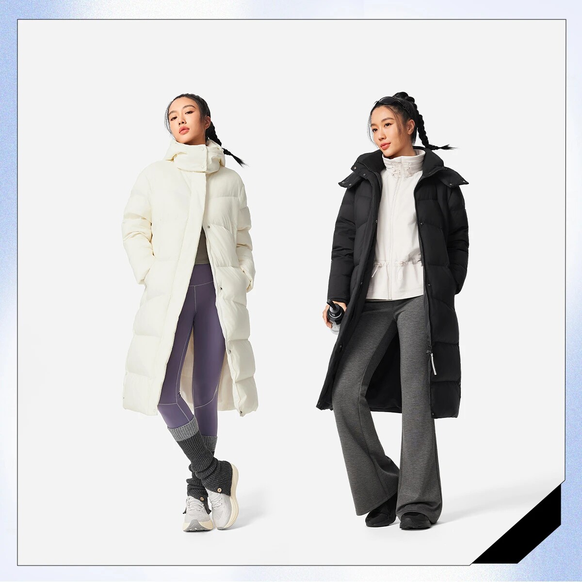 李宁防泼水保暖鸭绒长羽绒服