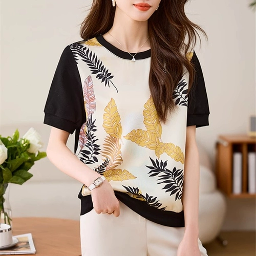 Летняя модная дизайнерская футболка с коротким рукавом, по фигуре, большой размер
