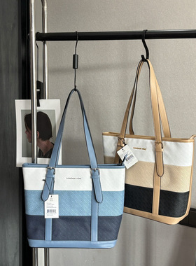 出老美订单英伦风休闲通勤美式轻复古单肩包拼色手提包托特包tote