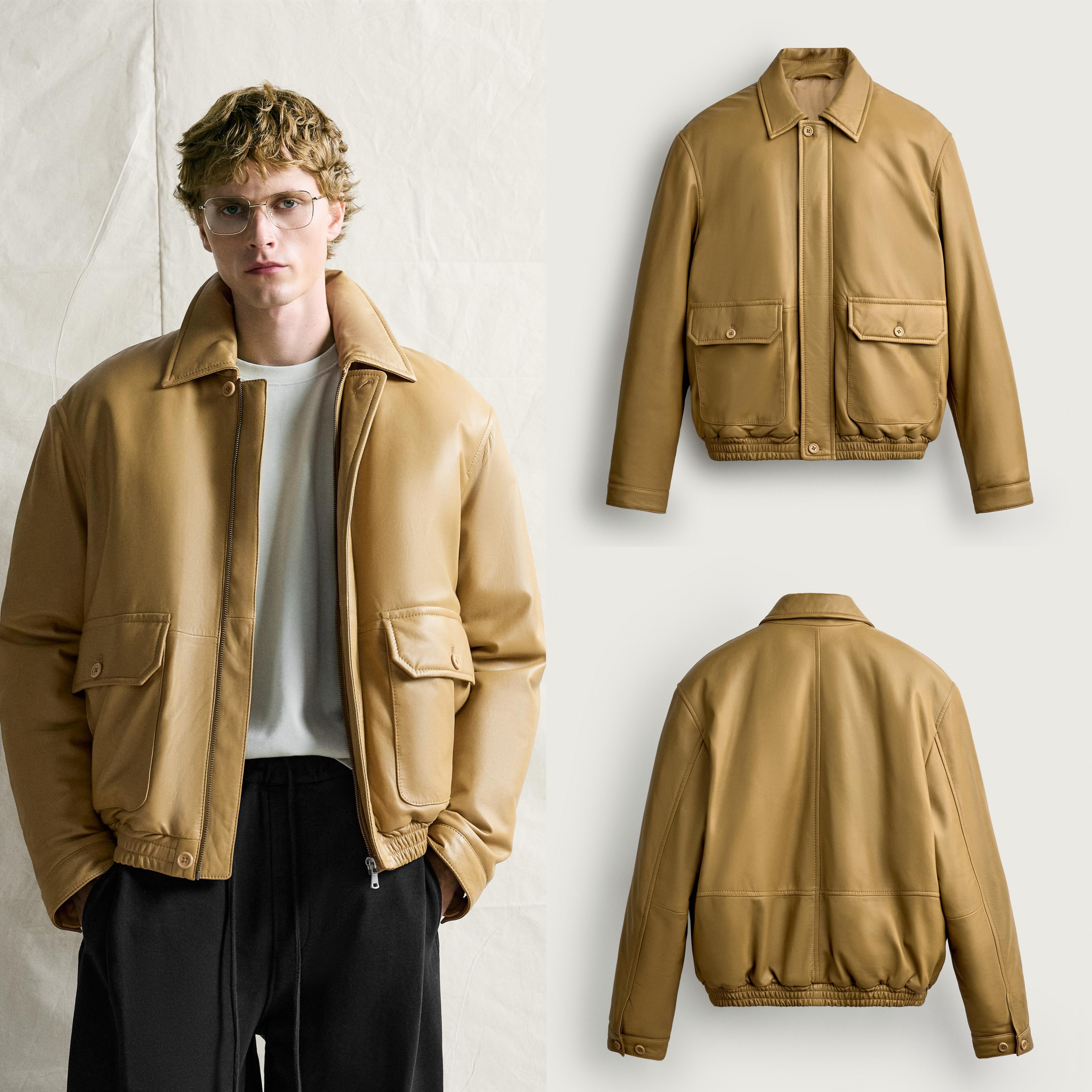 2026新品男装PU皮革宽松加厚棉服夹克皮夹棉外套 4416276 8800