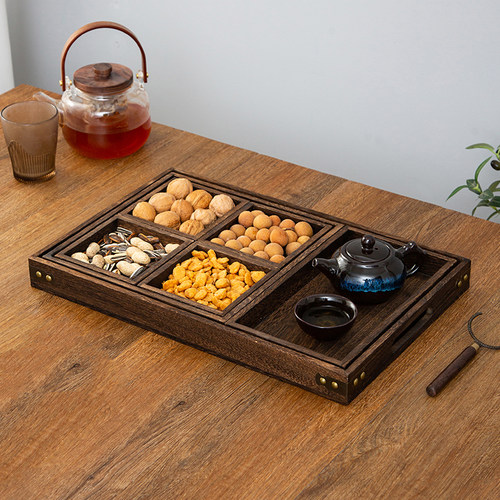 木质茶盘托盘糕点零食干果水果盘