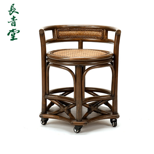 长青堂创意美容梳妆台理发师藤椅