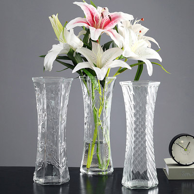 特大号水养百合高款欧式玻璃花瓶