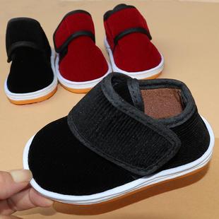 婴儿手工布鞋秋季防滑软底纯棉布底女童1-2-34岁男千层底宝宝单鞋