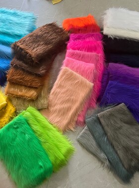 长毛绒布料网红长毛毛长毛怪拍照背景垫布店铺装饰玩偶兽装毛面料