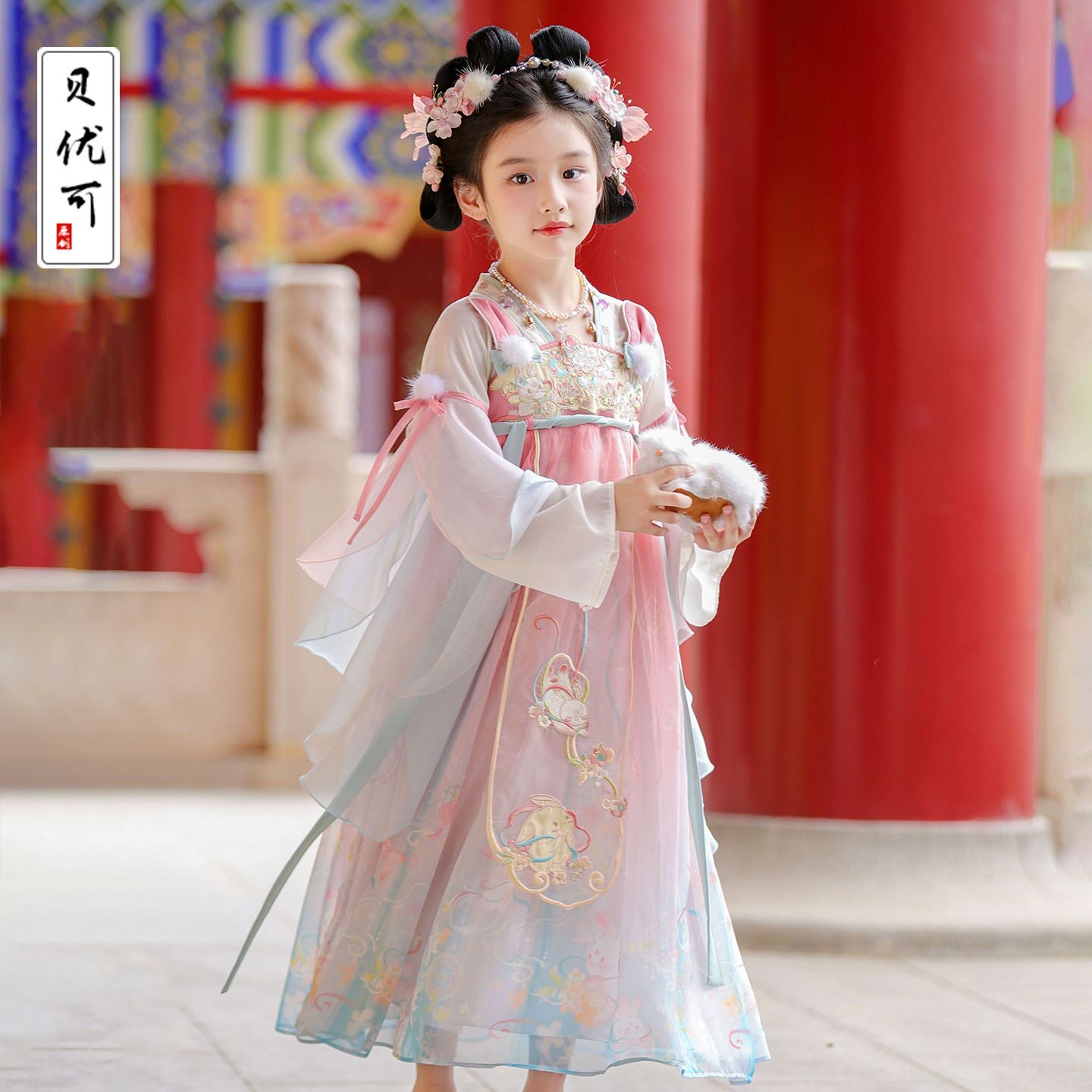 女童汉服夏款儿童古装连衣裙2026新款中国风夏装宝宝公主裙子秋季